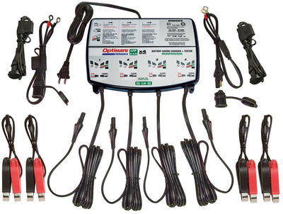 Tecmate acculader optimate lithium 4x0.8a optimate charger lithium 0.8v quad bank