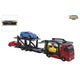 2-play autotransporter diecast met 3 auto's 26 cm multicolor