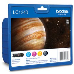 Inktcartridge brother lc1240valbp zwart en 3-kleuren