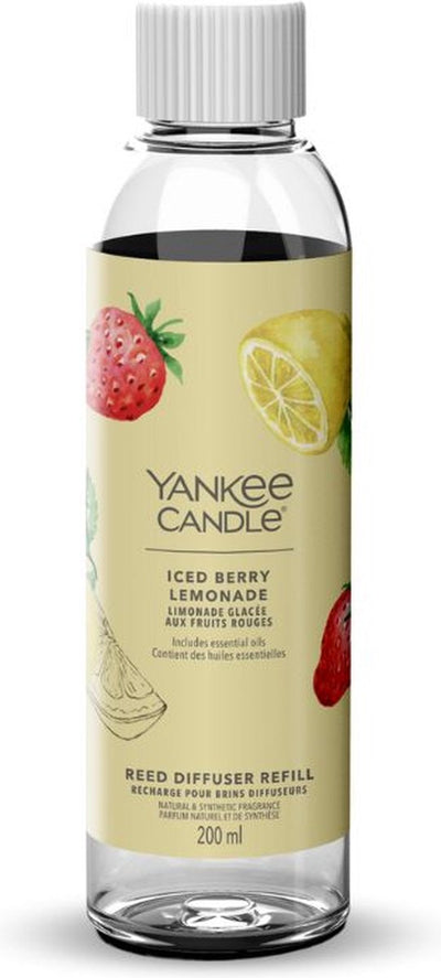 Yankee candle - navulling voor geurstokjes 200 ml - iced berry lemonade