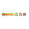 Small foot - houten tollen gestreept, set van 6