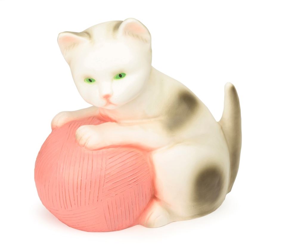 Egmont lamp kat met bol wol. roze.
