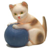 Egmont lamp kat met bol wol blauw 24x23