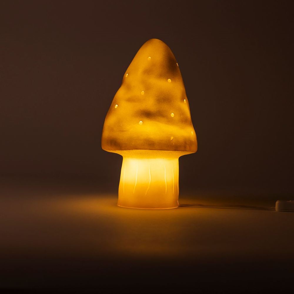 Egmont lamp paddenstoel goud met dimmer.