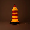 Egmont lamp vuurtoren rood-wit. 17x35 cm