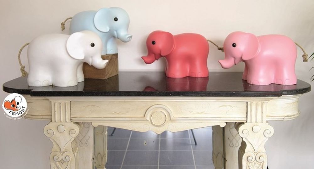 Egmont lamp olifant lichtblauw 22x32x16