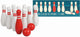 Egmont houten bowlingset 55 x 20 x 6 cm.