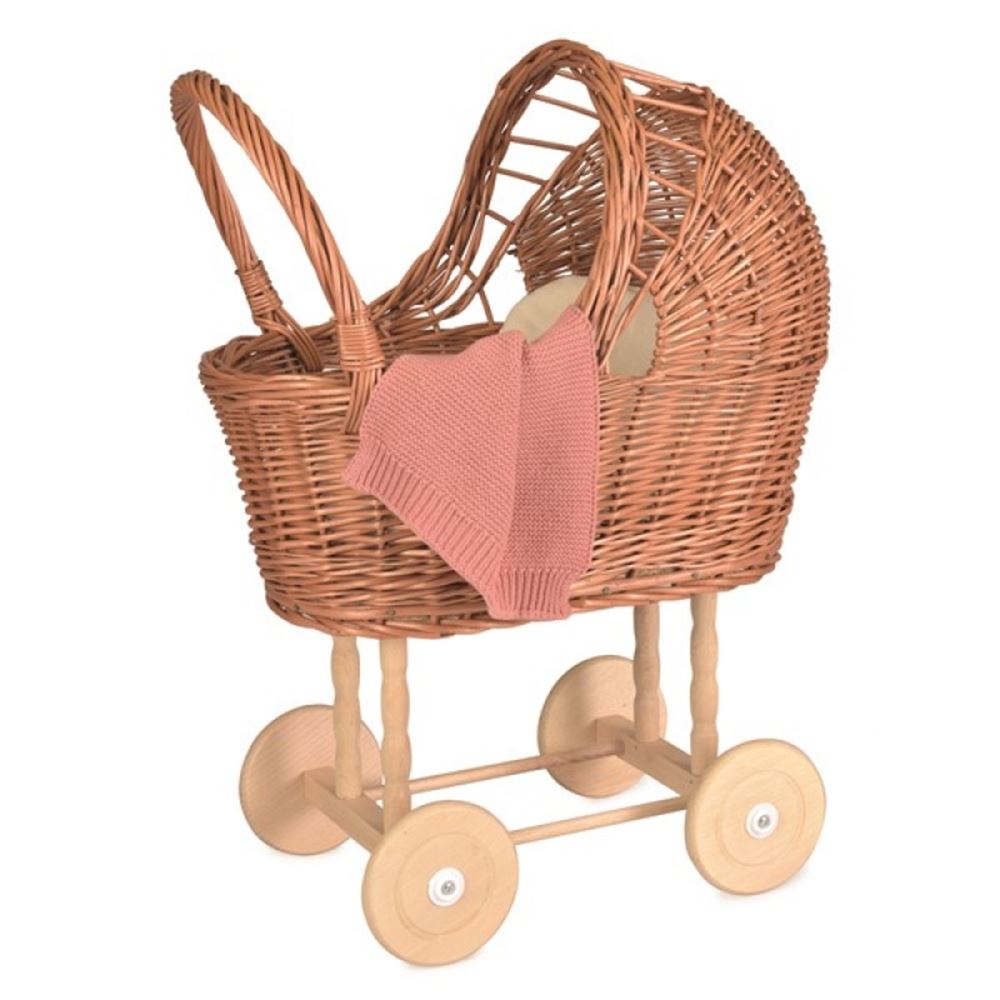 Egmont poppenwagen met gebreid dekentje