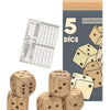5 houten dobbelstenen. 5+ 35 cm