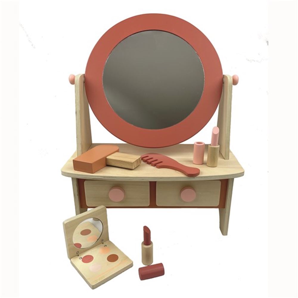 Houten make-up tafel. 14,5x20 cm. 1+