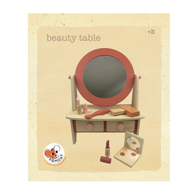 Houten make-up tafel. 14,5x20 cm. 1+