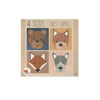 4 puzzels bosdieren 3+ 23x23x4 cm
