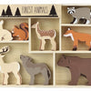 8 houten bosdieren. 3+