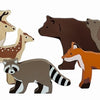 8 houten bosdieren. 3+