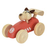 Egmont houten raceauto met hond. 12x7x7