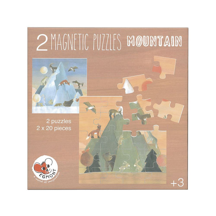 Magneet puzzel gebergte. 17,5x17,5x1 cm.