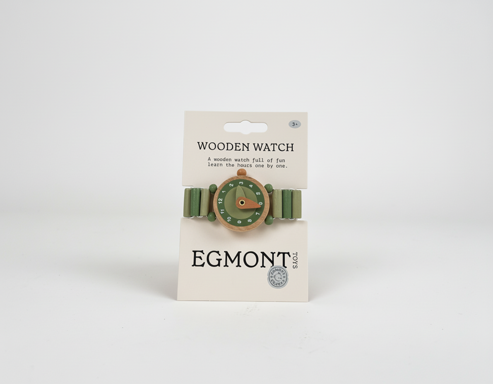 Egmont houten horloge raph. 3,5 cm. 3+