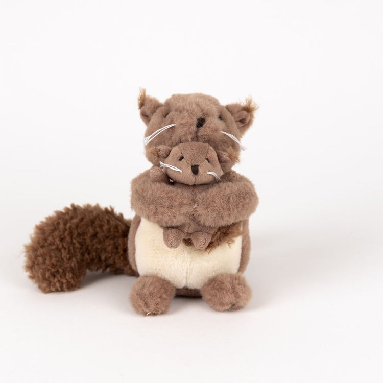 Egmont knuffel eekhoorn met baby. 15x15x