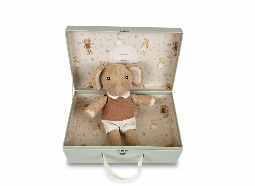 Knuffel olifant de ollie cadeaudoos.