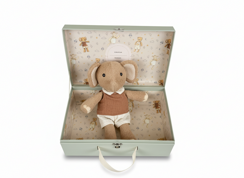 Knuffel olifant de ollie cadeaudoos.