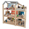 Small foot houten poppenhuis met meubels