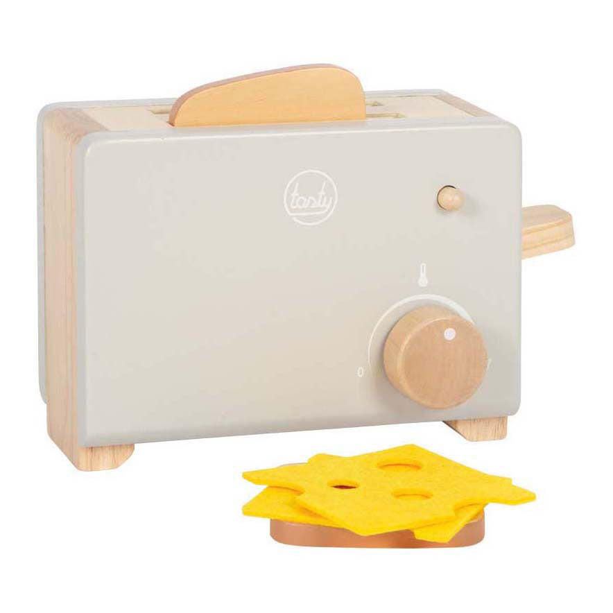 Small foot - houten broodrooster set grijs tasty