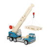 Small foot - houten kraanwagen blauw met pallet