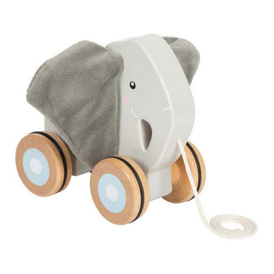 Small foot - houten trekolifant met knisperende oren