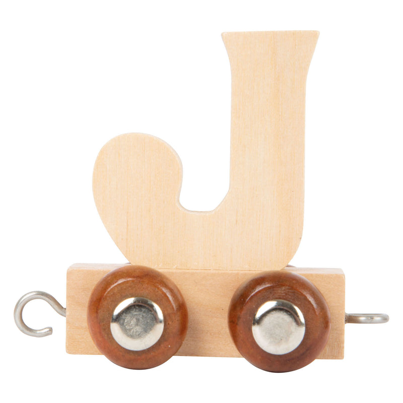 Small foot - houten lettertrein - j - 12 stuks
