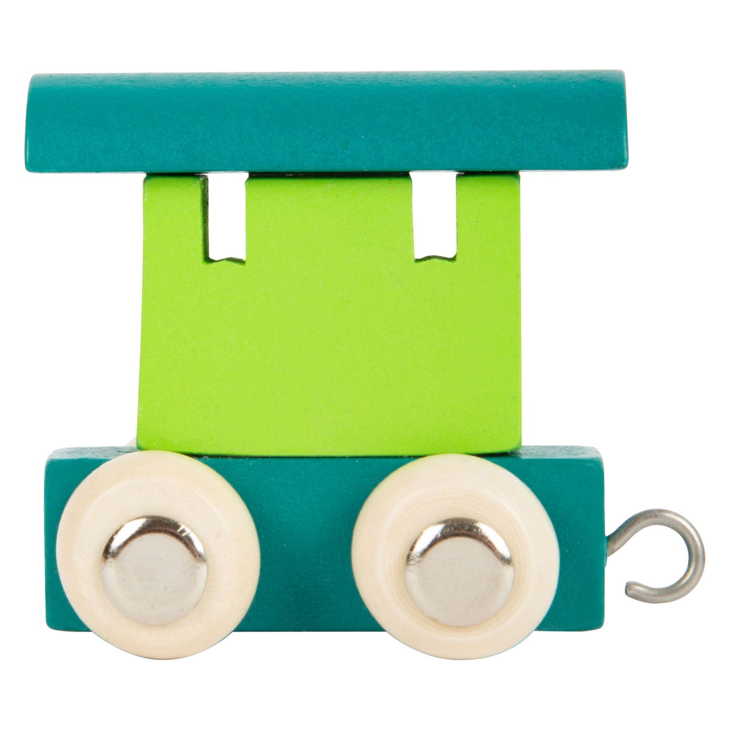 Small foot - houten lettertrein wagon groen - 12 stuks