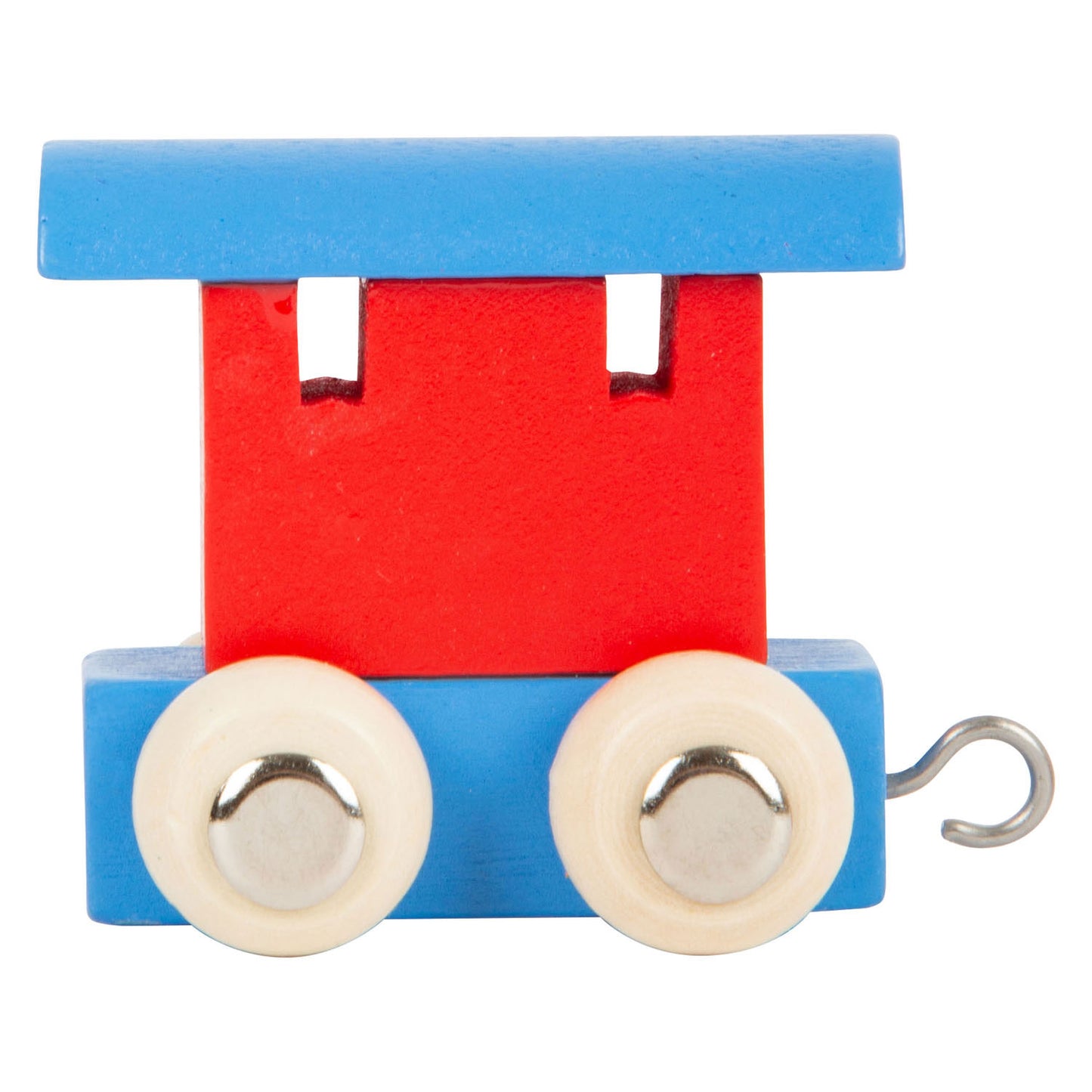 Small foot - houten lettertrein wagon rood blauw - 12 stuks