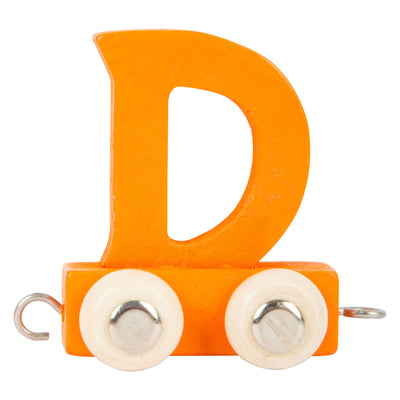 Small foot - houten lettertrein oranje - d - 12 stuks