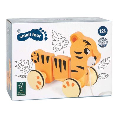 Small foot - houten trekdier tijger safari fsc