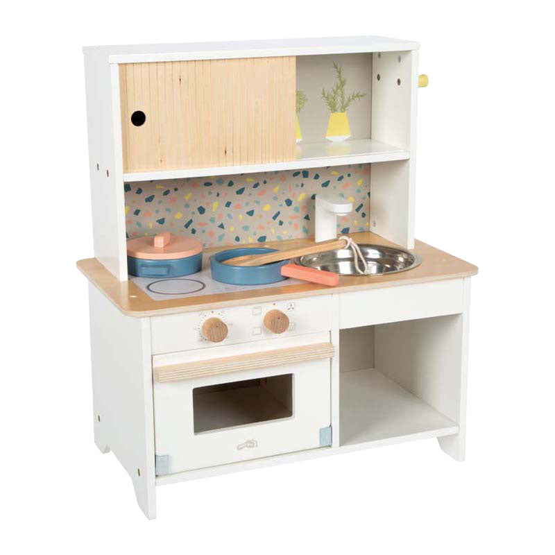 Small foot - houten terrazzo speelkeuken compact