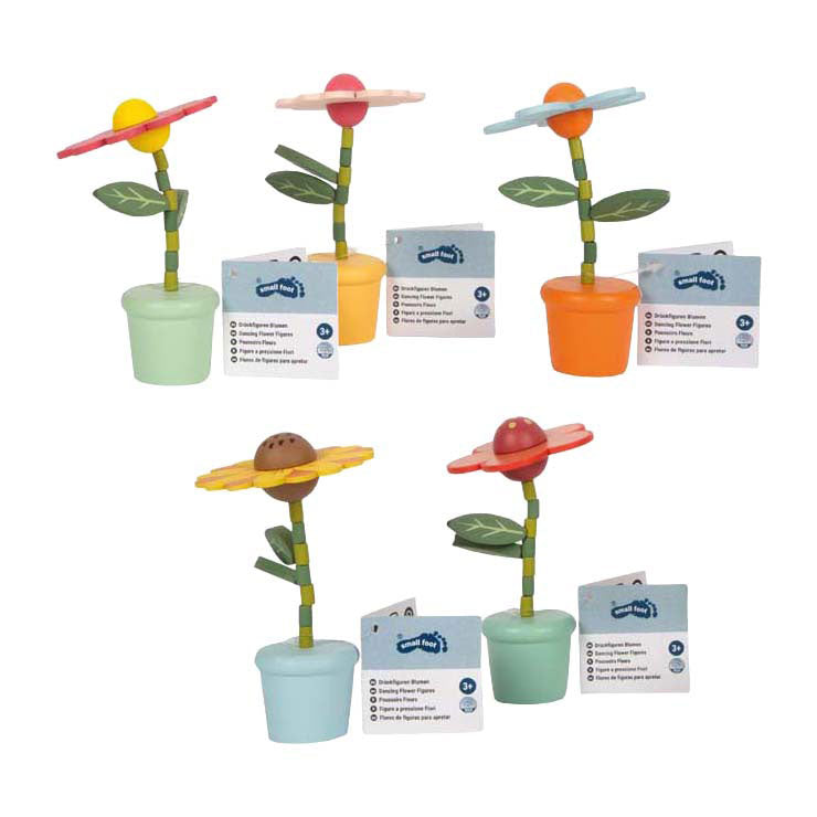 Small foot - houten drukfiguur bloem