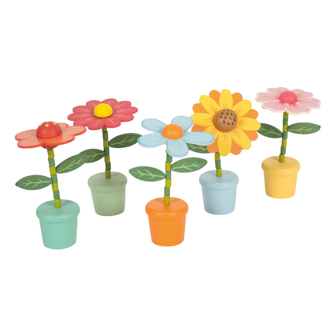 Small foot - houten drukfiguur bloem