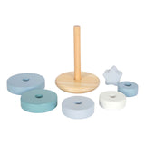 Small foot - houten stapeltoren blauw - 7dlg. - afbeelding 4