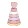 Small foot - houten stapeltoren roze - 7dlg.