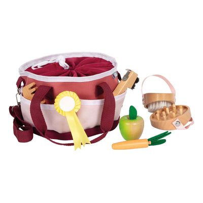 Small foot - paardenverzorgingsset met tas rood