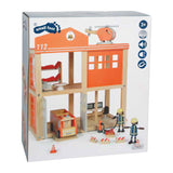 Small foot - houten grote brandweerkazerne met accessoires - afbeelding 2