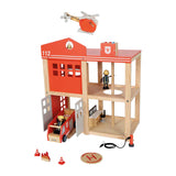 Small foot - houten grote brandweerkazerne met accessoires - afbeelding 4