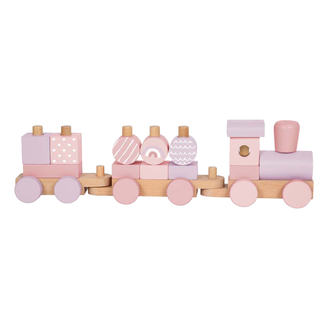 Small foot - houten trein roze