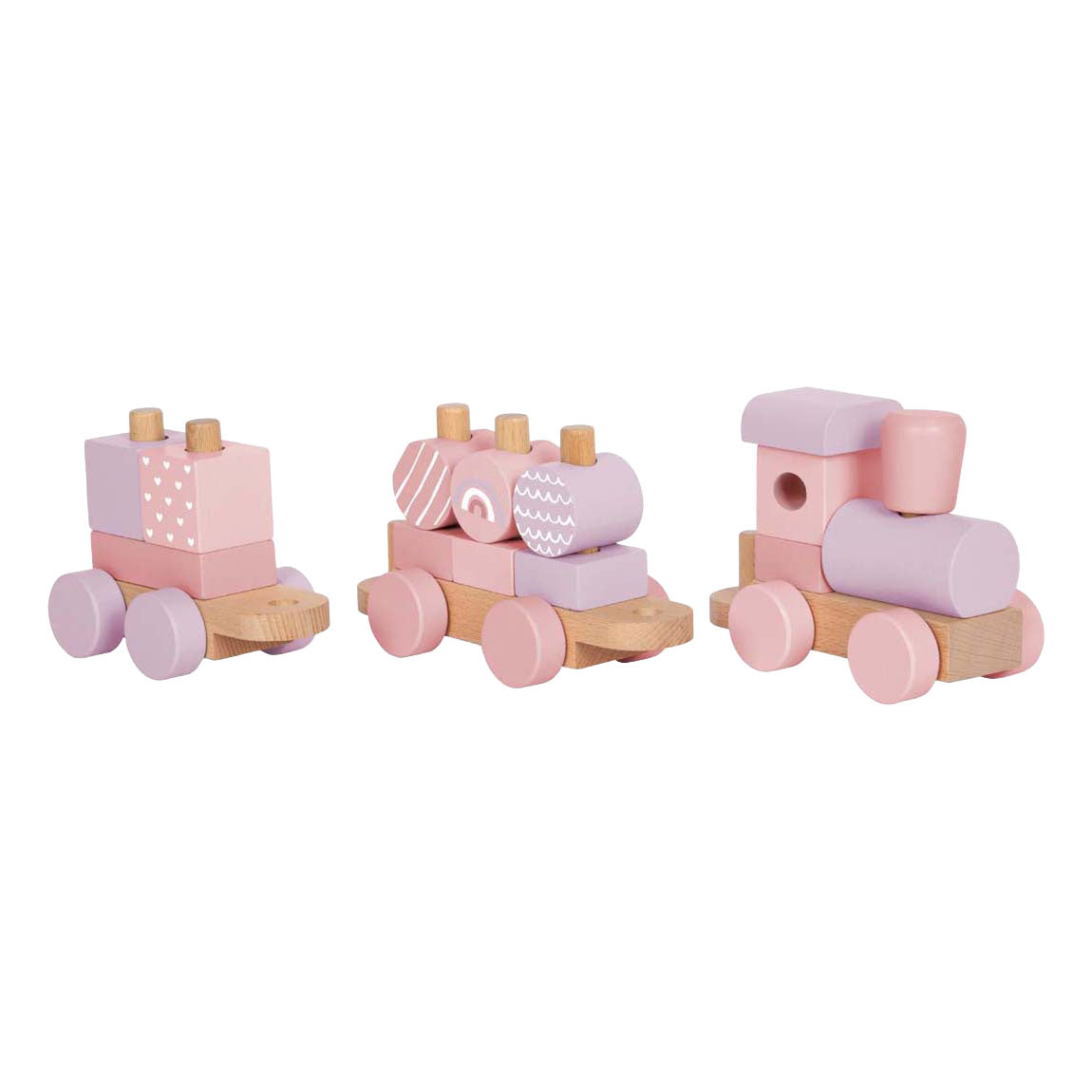 Small foot - houten trein roze