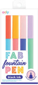 Ooly - fab fountain pennen - 4 zwart schrijvende vulpennen