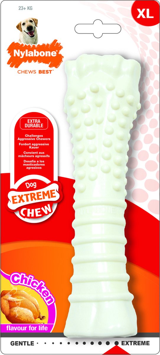 Nylabone harde bijters kluif - kip - voor honden tot 30 kg one size