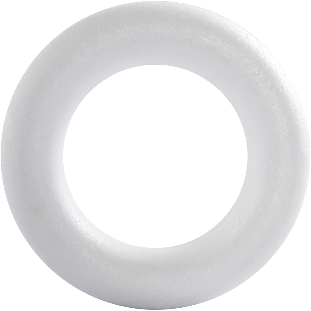 Creativ company styropor ring met ronde achterkant, 35cm