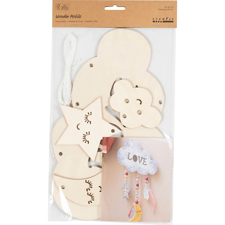 Creativ company http: www.cchobby.nl houten-mobiel-nachthimmel-b-28-cm-dikte-3-mm-1-stuk-1-doos