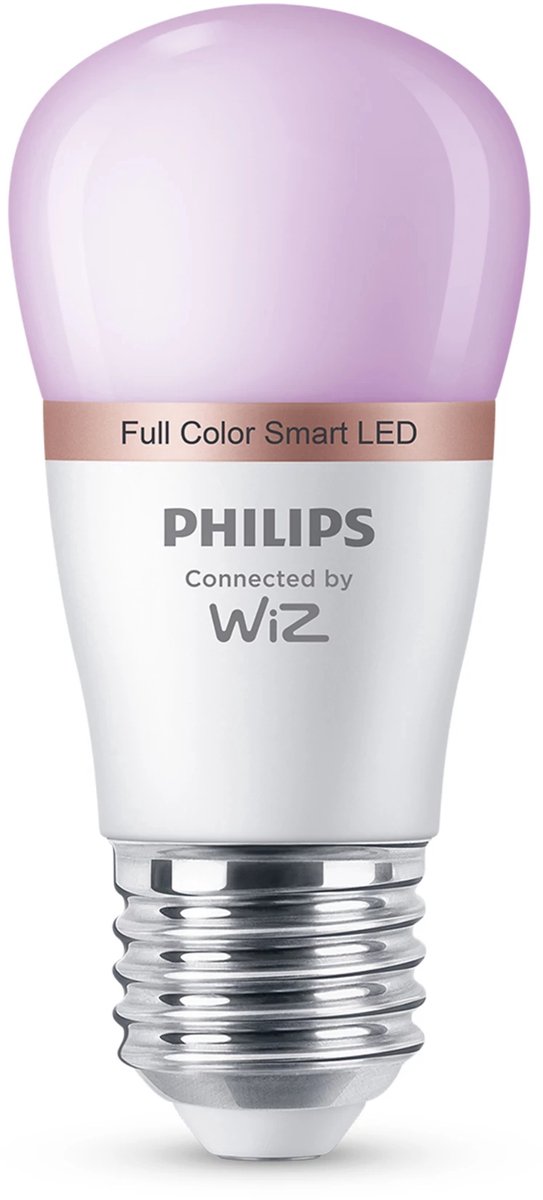 Philips smart lighting philips smart led kogellamp - slimme led-verlichting - gekleurd en wit licht - e27 - 40w - mat - wi-fi