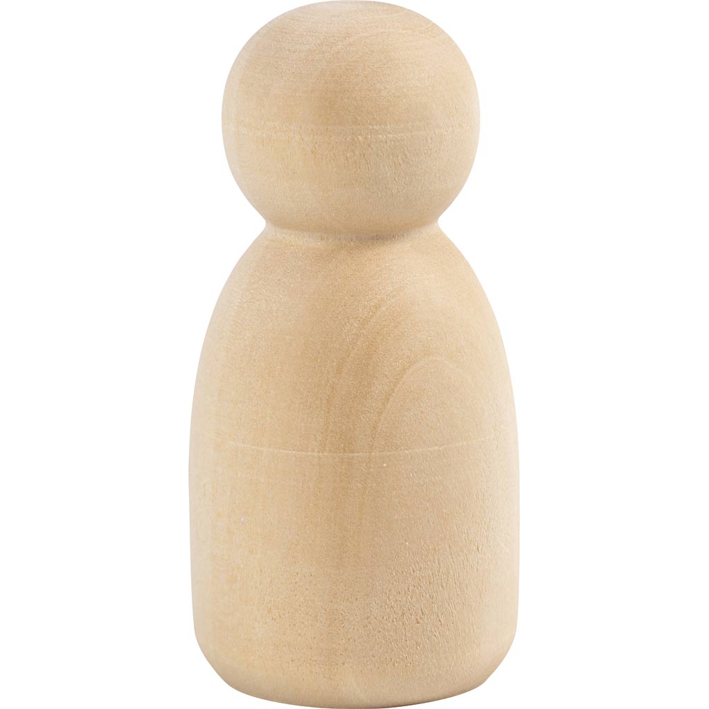 Creativ company cc houten figuur ovaal 6 cm 5 stuks