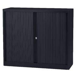 Roldeurkast laag staal 100x43x103cm donkergrijs 1 legbord